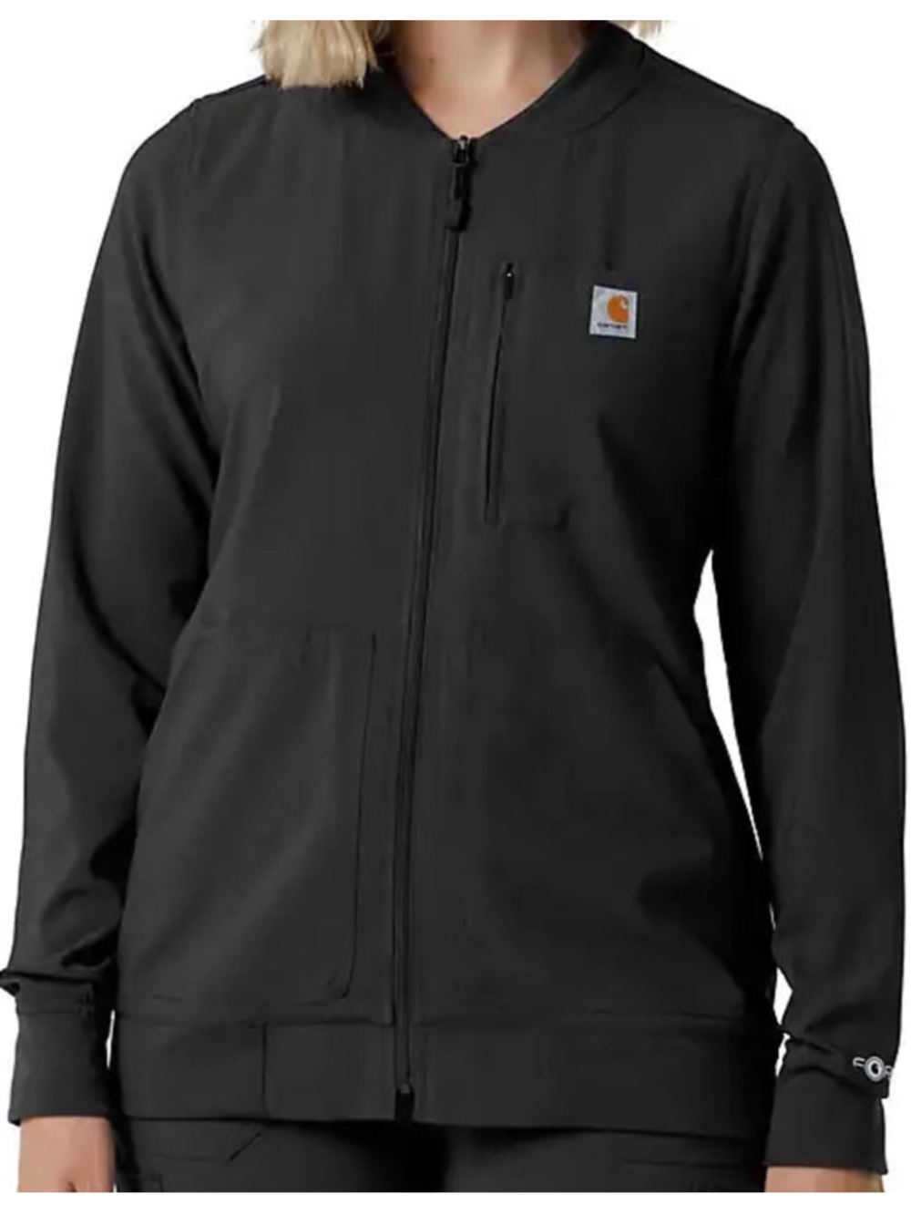 Women's Carhartt Force Bomber Scrub Jacket Black Size M